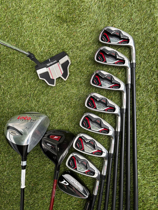 Wilson ProStaff HL Graphite Golf Set + Deep Red Woods & Wilson Deep Red Stand Bag