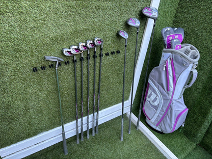 🔥 Wilson Stretch XLS Ladies Set (7–SW) + Driver / 5 Wood / Hybrid + Matching Bag