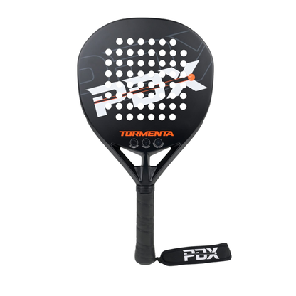 PDX Tormenta Intermediate Padel Racket | Complimentary Racket Carrier Bag | Full Carbon Fibre | 365g Diamond | Power