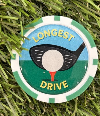 Longest Drive - Winner Golf  Poker Chip Marker