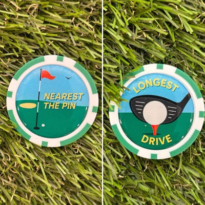 Nearest the Pin  and Longest Drive - Winner Golf Poker Chips Marker
