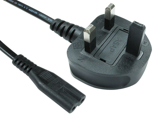 1m Charge Lead (UK mains plug - IEC C7)