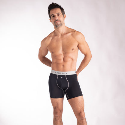 3-pack: IKON X Men's 6" Boxers - Black/Silver