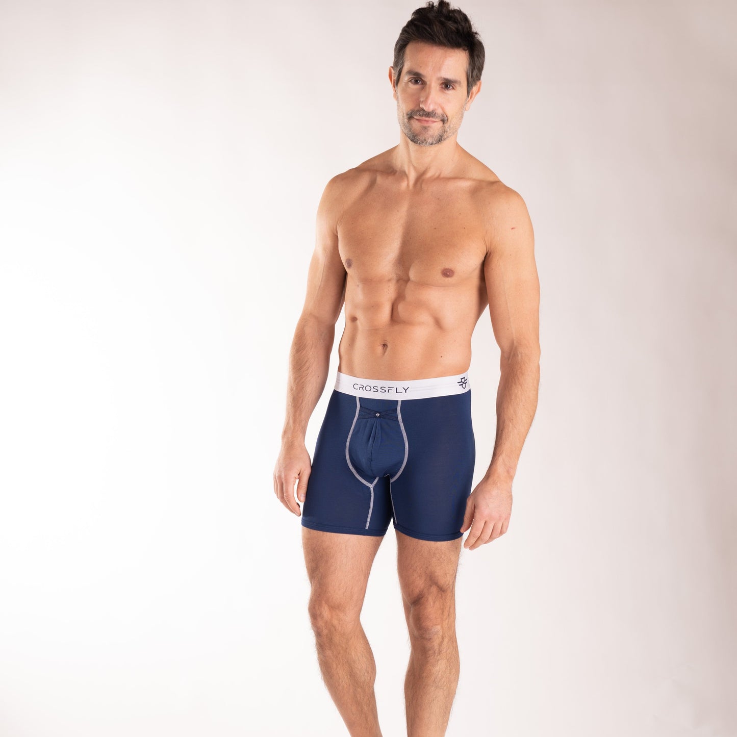 IKON X Men's 6" Boxers - Navy/White