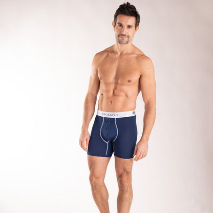 3-Pack: IKON X Men's 6" Boxers - Navy/White