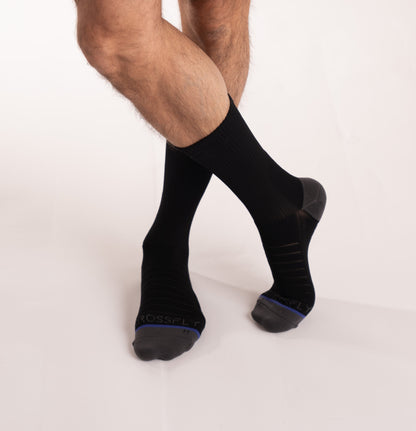 3-pack: Hero Pro - Men's 10 inch Crew Socks - Black
