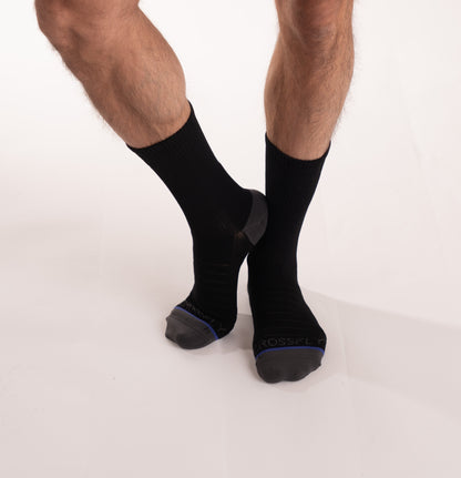 3-pack: Hero Pro - Men's 10 inch Crew Socks - Black