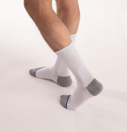 3-Pack: Hero Pro - Men's 10 inch Crew Socks - White
