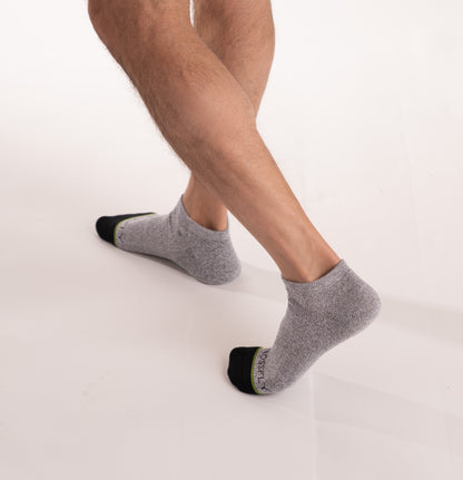 3-pack: Original Men's Low Cut Socks - Grey Marle