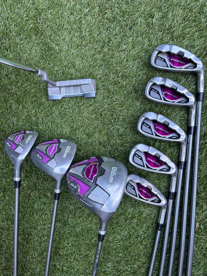 🔥 Wilson Stretch XLS Ladies Set (7–SW) + Driver / 5 Wood / Hybrid + Matching Bag