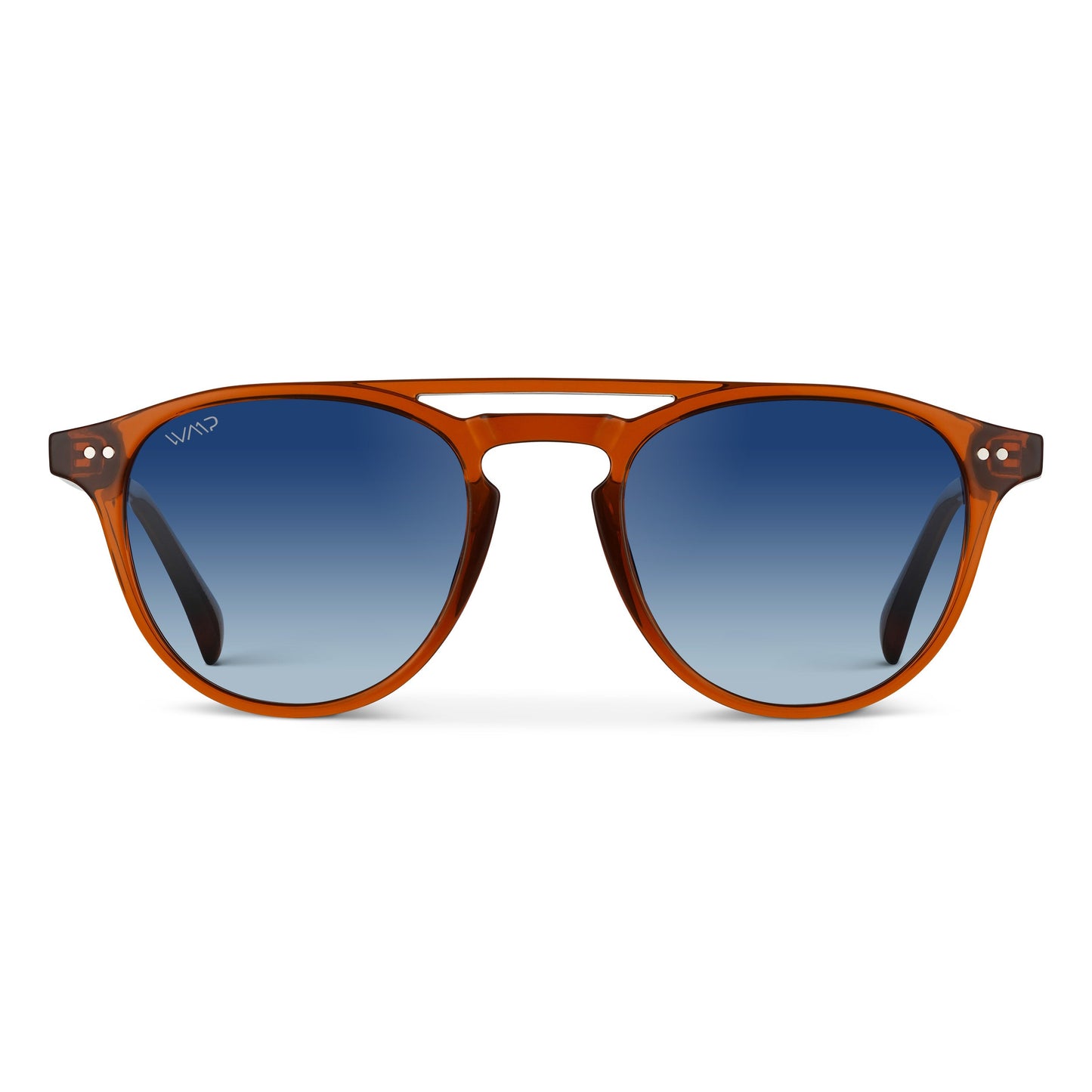 EASTON Men's Round Trendy Sunglasses in Desert Orange by WMP Eyewear