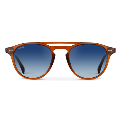 EASTON Men's Round Trendy Sunglasses in Desert Orange by WMP Eyewear