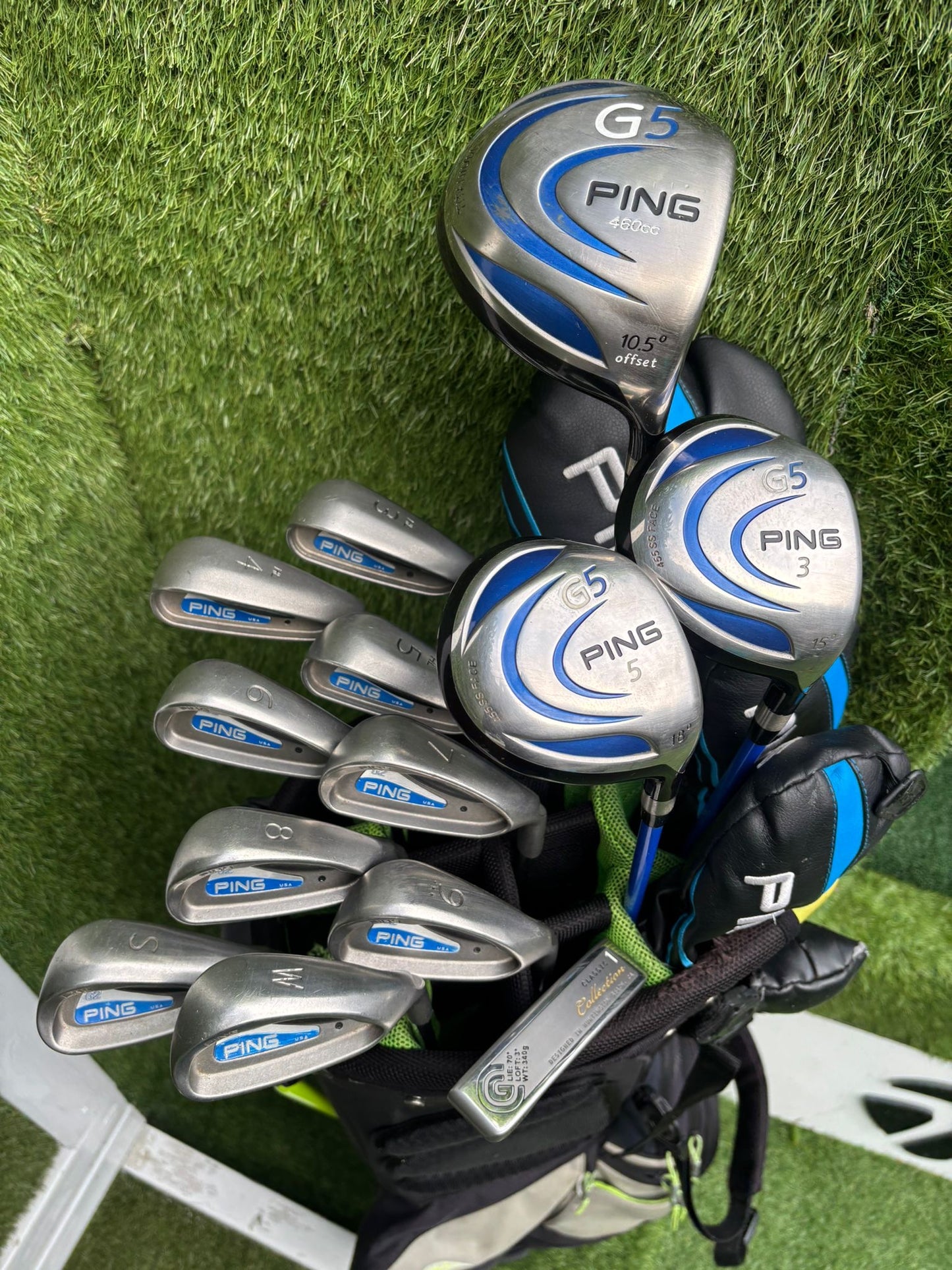 PING G2 / G5 Complete Golf Set – Cleveland Milled Putter & Nike Vapor Stand Bag