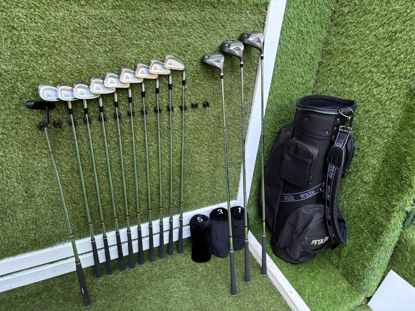 MDD Plus Full Golf Set 3–SW + Oversize Woods + New Proline Cart Bag
