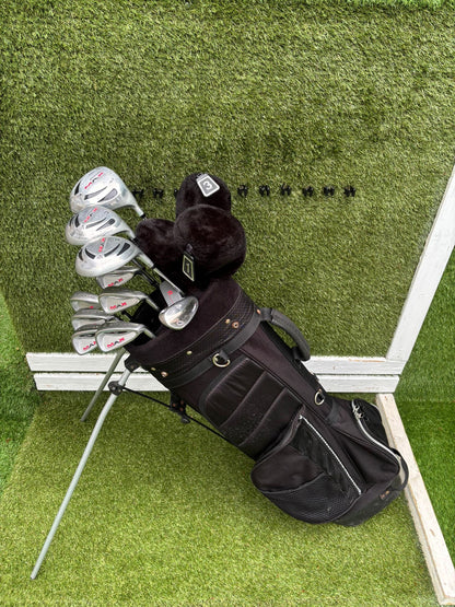 Dunlop MAX Golf Set with Matching Woods, 64° Wedge & Jaxx Stand Bag