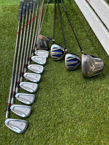 Ben Hogan Apex Edge Pro Forged Golf Set | Cobra FLY-XL Driver | Rife RG7 Putter | PING Traverse Cart Bag