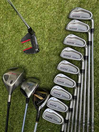 Titleist DTR Oversize Irons, PING G2 Fairway Wood & Callaway Stand Bag Golf Set