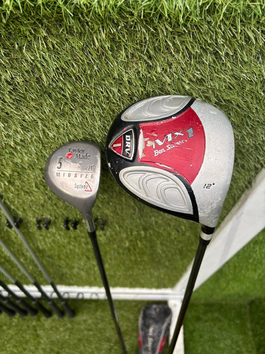 Full Golf Set | Adam RX Graphite Irons + Ben Sayers MX1 Driver + TaylorMade 5 Wood + Memphis LX Putter + Dunlop Stand Bag £120.00