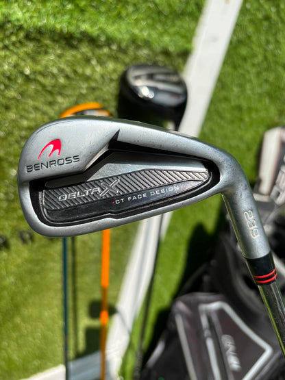 Benross Delta X Irons, Delta Driver, Adams Idea Pro Hybrid, Mizuno M-Craft IV, Vokey SM6 & Greg Norman Cart Bag