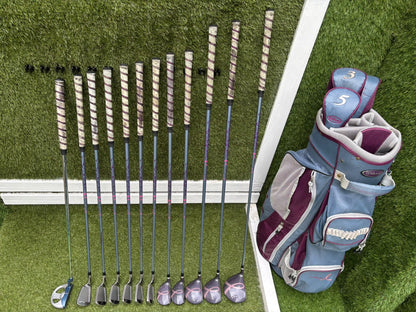 Wilson Hope LX Ladies Complete Golf Set – Matching Woods, Hybrids, 6–SW Irons, Putter & Wilson Bag