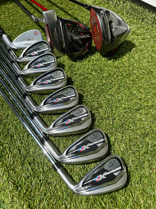 Callaway XR Irons, TaylorMade Stealth Plus+ Driver & J.Lindeberg Stand Bag Golf Set