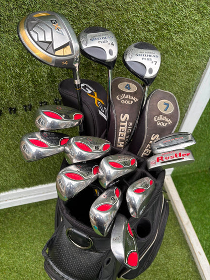 RAM Laser Hybrid Iron Set with GX7 Driver Wood, Steelhead Plus Woods & Powakaddy Bag