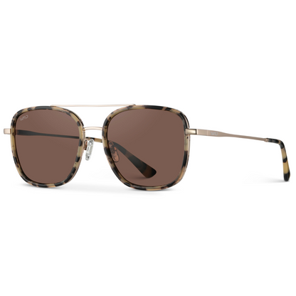 GIA Women's Square Oversized Aviator Sunglasses in Beige Tortoise by WMP Eyewear