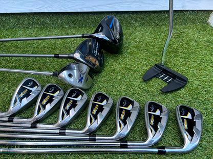 Callaway Irons, Wilson D9 Driver, Callaway Paradym X 3 Wood, Callaway X Hybrid, Wilson Infinite Putter & OUUL Premium Stand Bag