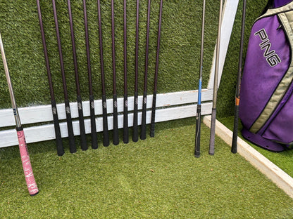 Yonex Super ADX 400 Ladies Golf Set with TaylorMade Burner Woods & PING Bag