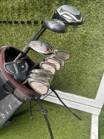 Left-Handed Complete Golf Set – Regal Pro Orbit Irons, PING i15 Hybrid, Callaway Steelhead III & Nike Stand Bag