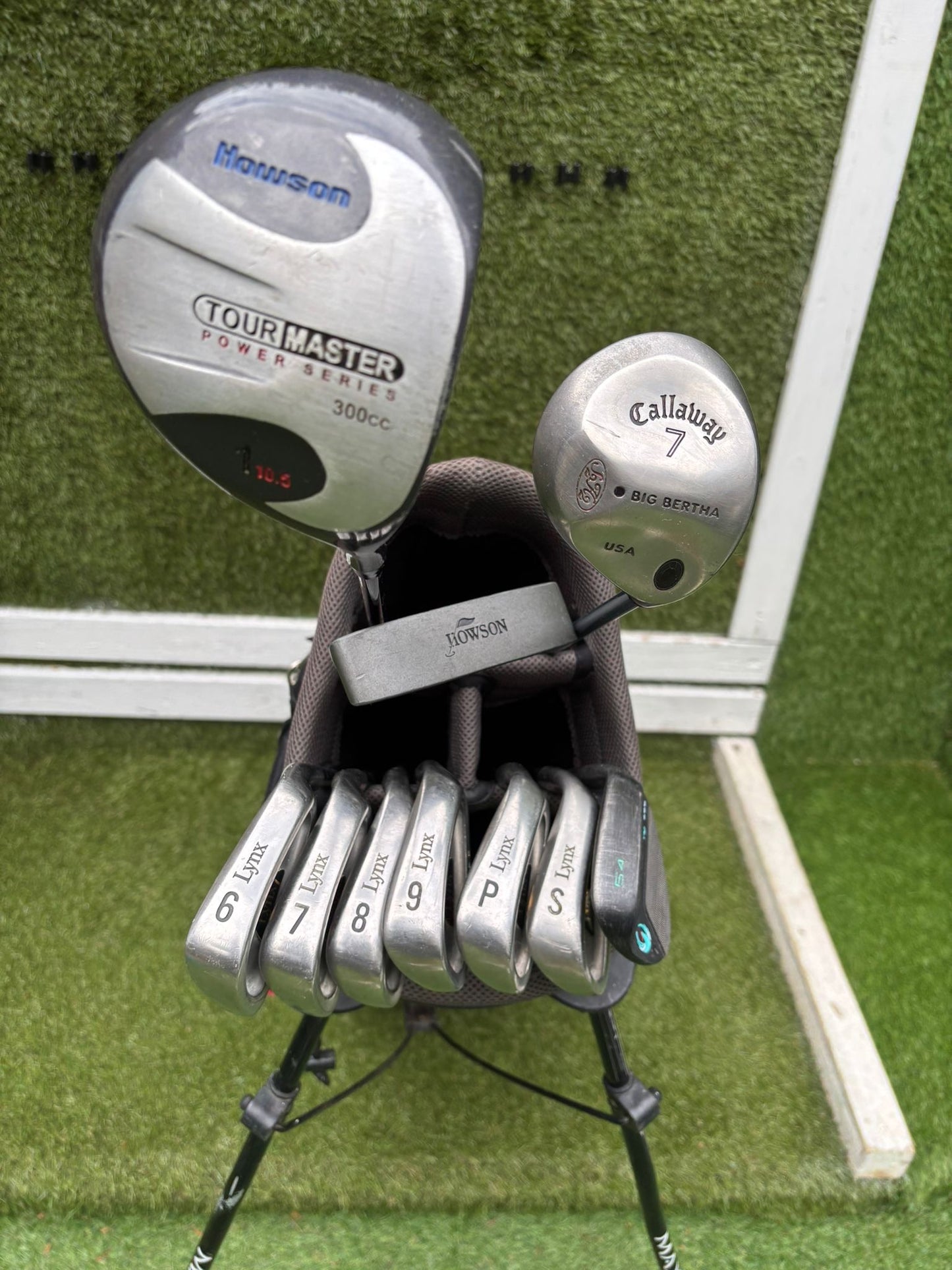Lynx Oversize Irons + Callaway Big Bertha Heavenwood + Maxfli Stand Bag Full Set