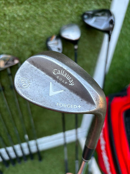 Callaway Apex DCB Irons, Mizuno Driver, Odyssey Lab Putter & TaylorMade Team Tour Cart Bag
