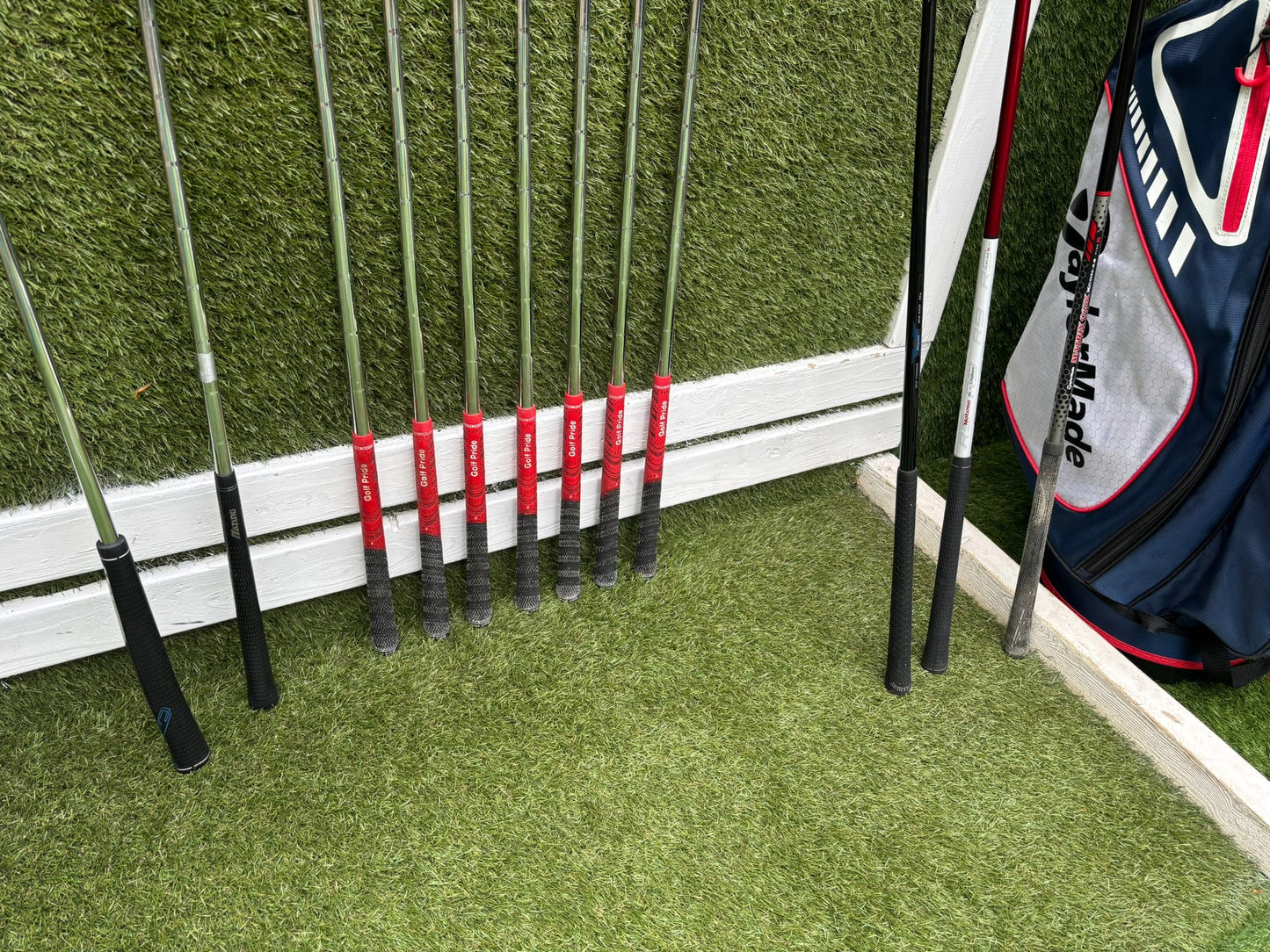 TaylorMade Tour Preferred MC Irons (4–PW) + Burner Driver, R9 Fairway, Callaway Hybrid, Ping Cadence Putter & TaylorMade Bag