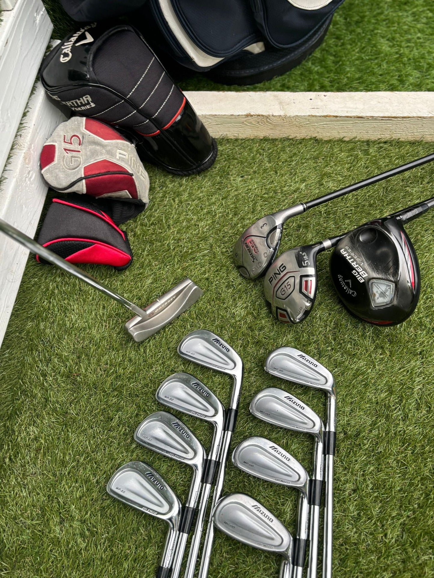 Mizuno MP-60 Forged Full Set + Callaway, Ping, Srixon & Odyssey Taylormade Bag £474.00