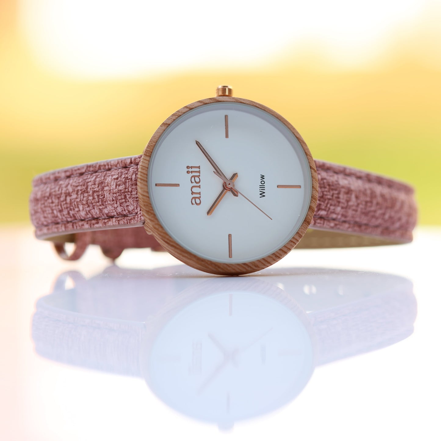 Handwriting Engraving Anaii Watch - Sweet Pink