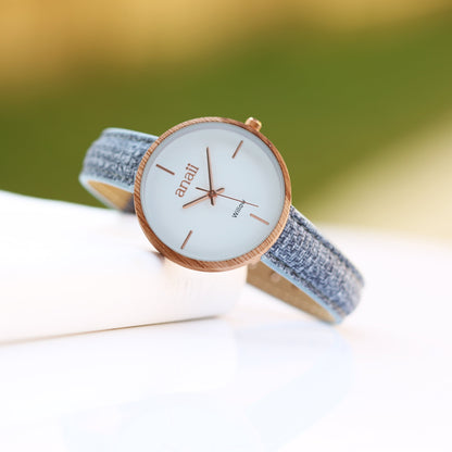 Handwriting Engraving Anaii Watch - Lake Blue