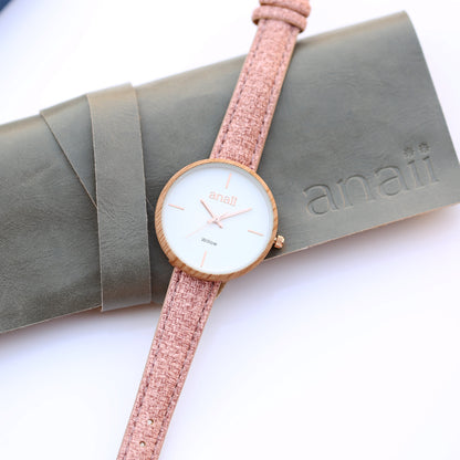 Handwriting Engraving Anaii Watch - Sweet Pink