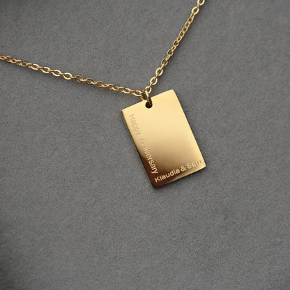 Dazzle Personalised Necklace - Modern Font Engraving