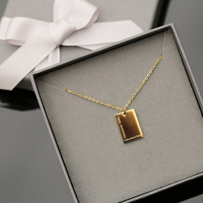 Dazzle Personalised Necklace - Modern Font Engraving