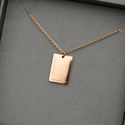 Dazzle Personalised Necklace - Modern Font Engraving