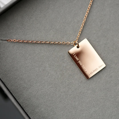 Dazzle Personalised Necklace - Modern Font Engraving