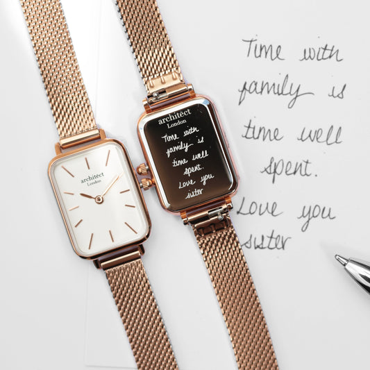 Ladies Architēct Lille - Rose Gold - Handwriting Engraving