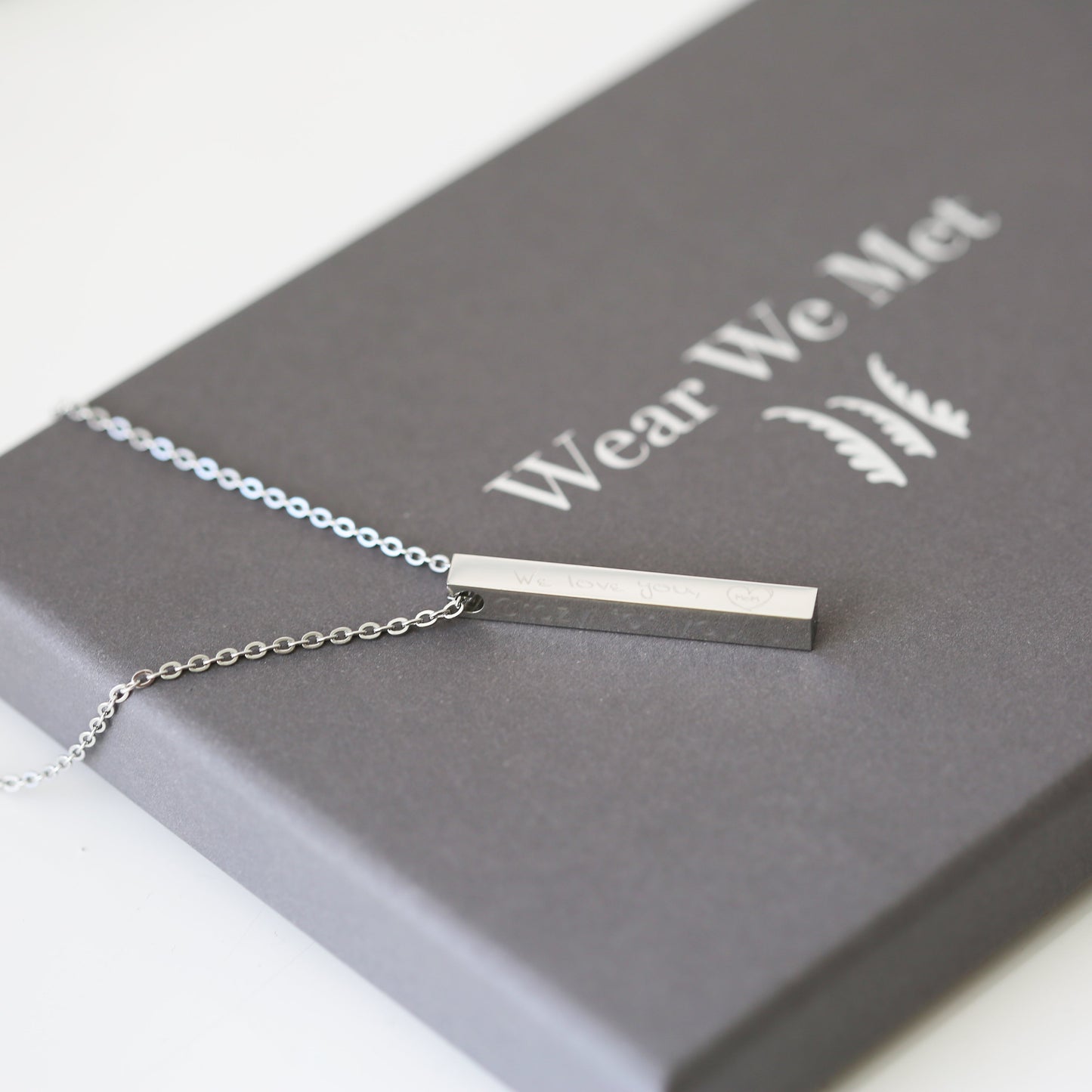 Handwriting Bar Necklace