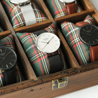 Modern Font Engraving - Men's Architect Zephyr + Pitch Black Mesh Strap