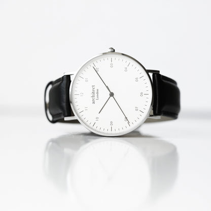 Contactless Payment Watch - Men's Architect Zephyr + Jet Black Strap + Modern Font Engraving