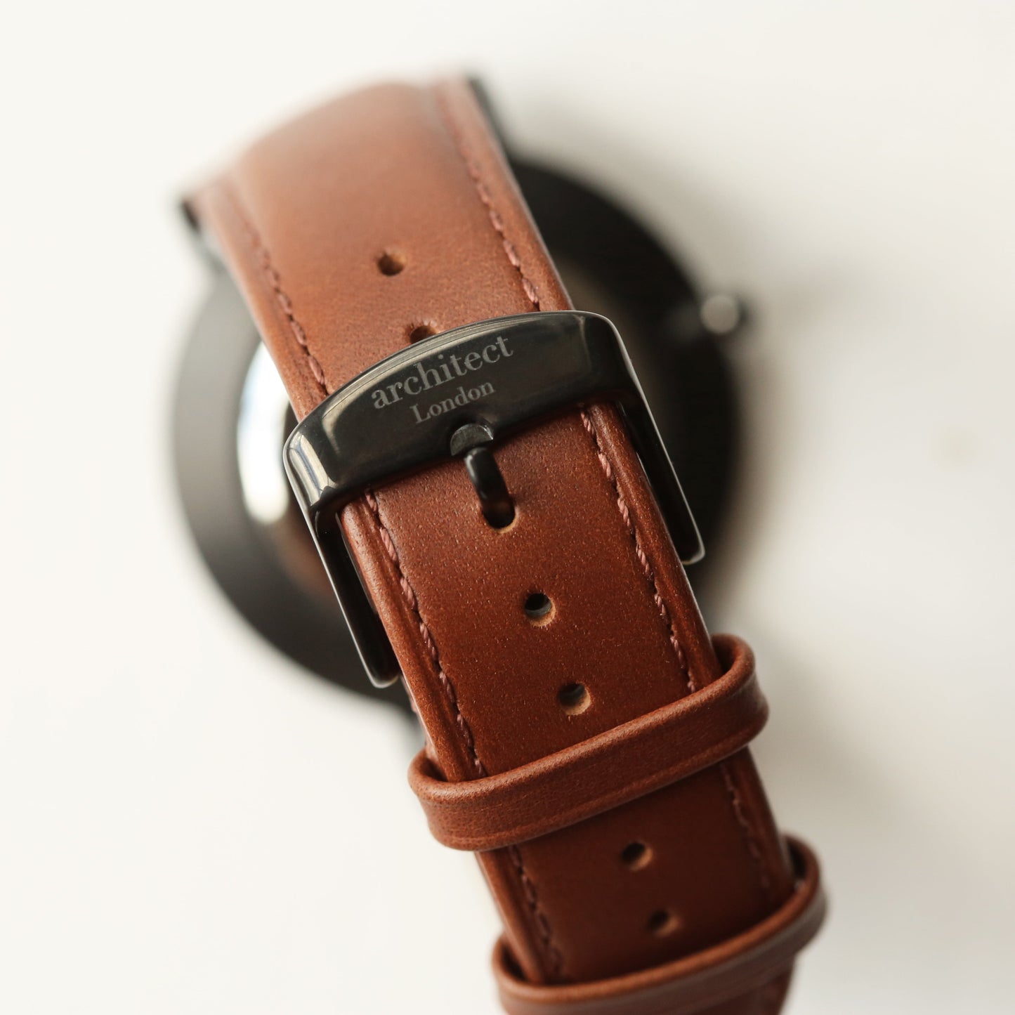 Contactless Payment Watch - Men's Minimalist + Walnut Strap + Modern Font Engraving