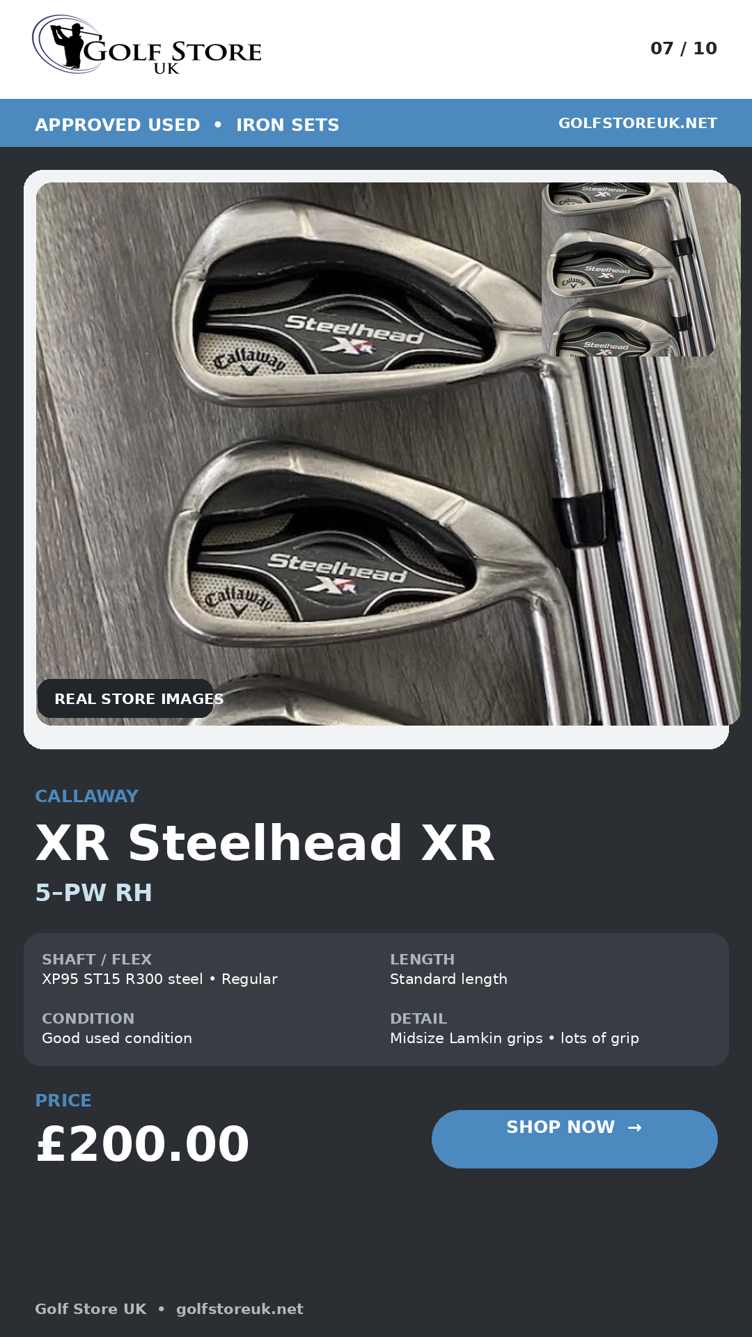 Callaway XR Steelhead XR Irons 5-PW in Good Condition RH