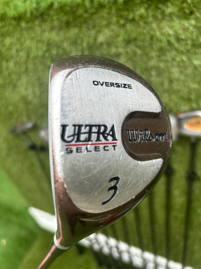 LEFT-HANDED Wilson Ultra Select Irons (3–SW) + Big Bertha Driver + Woods + Hybrid (14 Clubs)