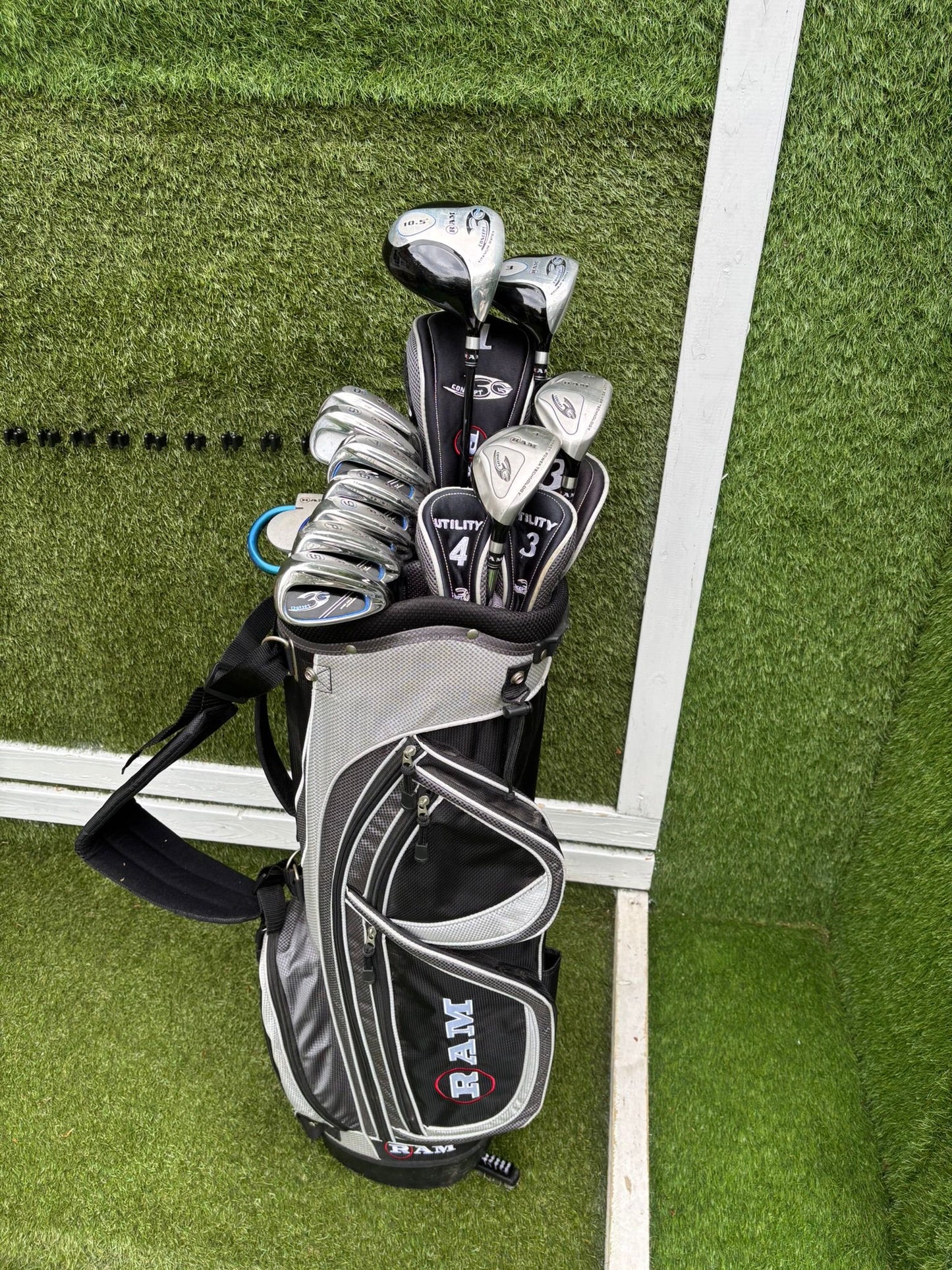 RAM Concept SG Full Golf Set 5–SW + 460cc Driver, Hybrids, Putter & Cart Bag