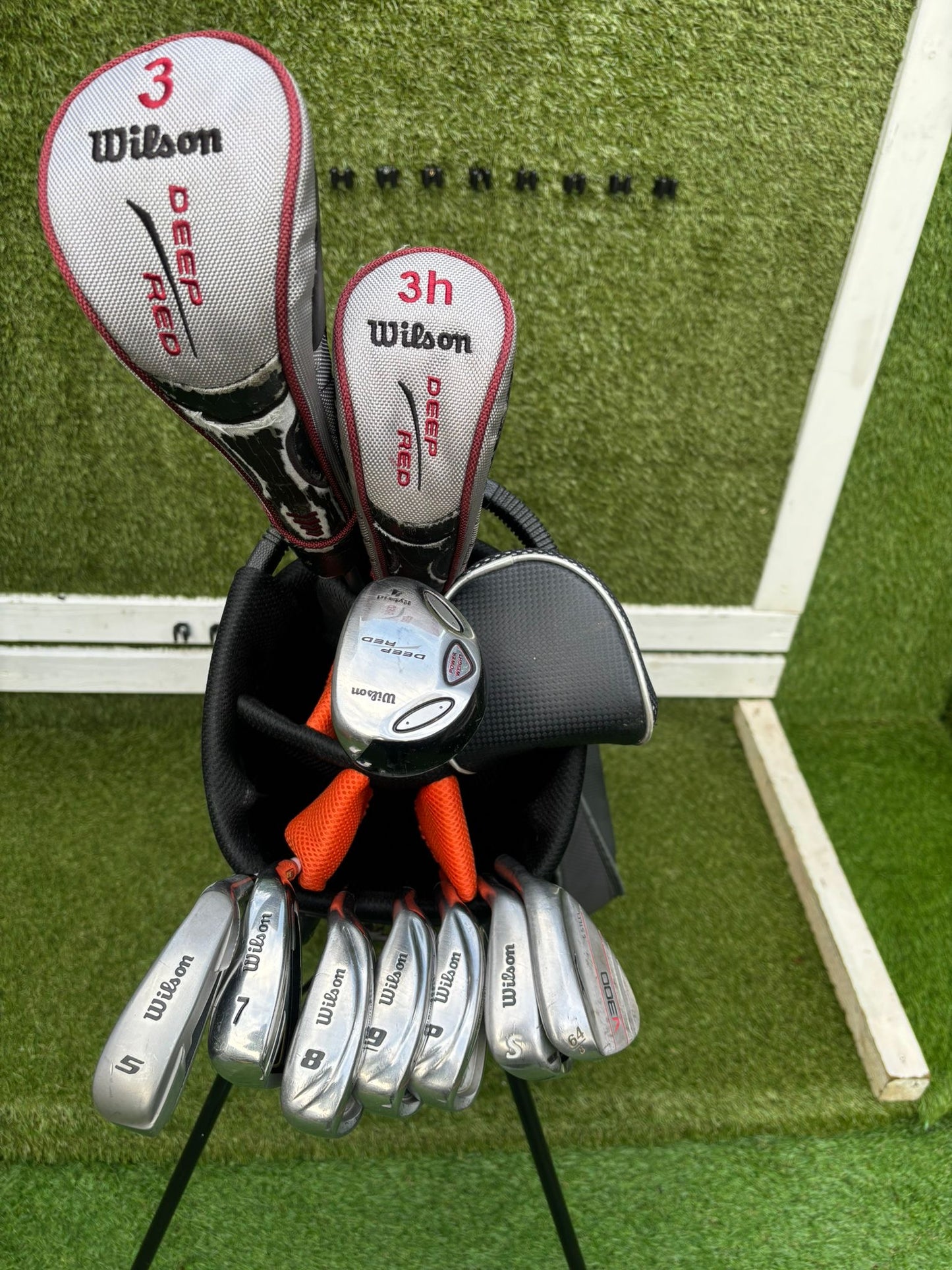 Wilson Deep Red Woods + ProStaff Irons + Cobra Stand Bag – 11 Club Golf Set